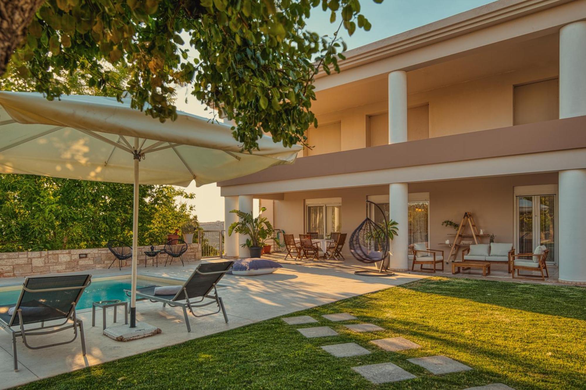 Blue Sky Villa In Crete Epano Vathia Exterior photo